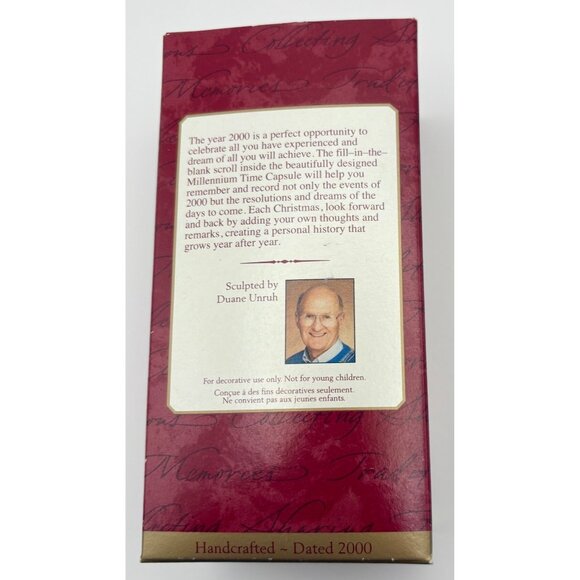 Hallmark Millennium Time Capsule Keepsake Ornament Silver Tassel 2000 Vintage - Picture 3 of 10